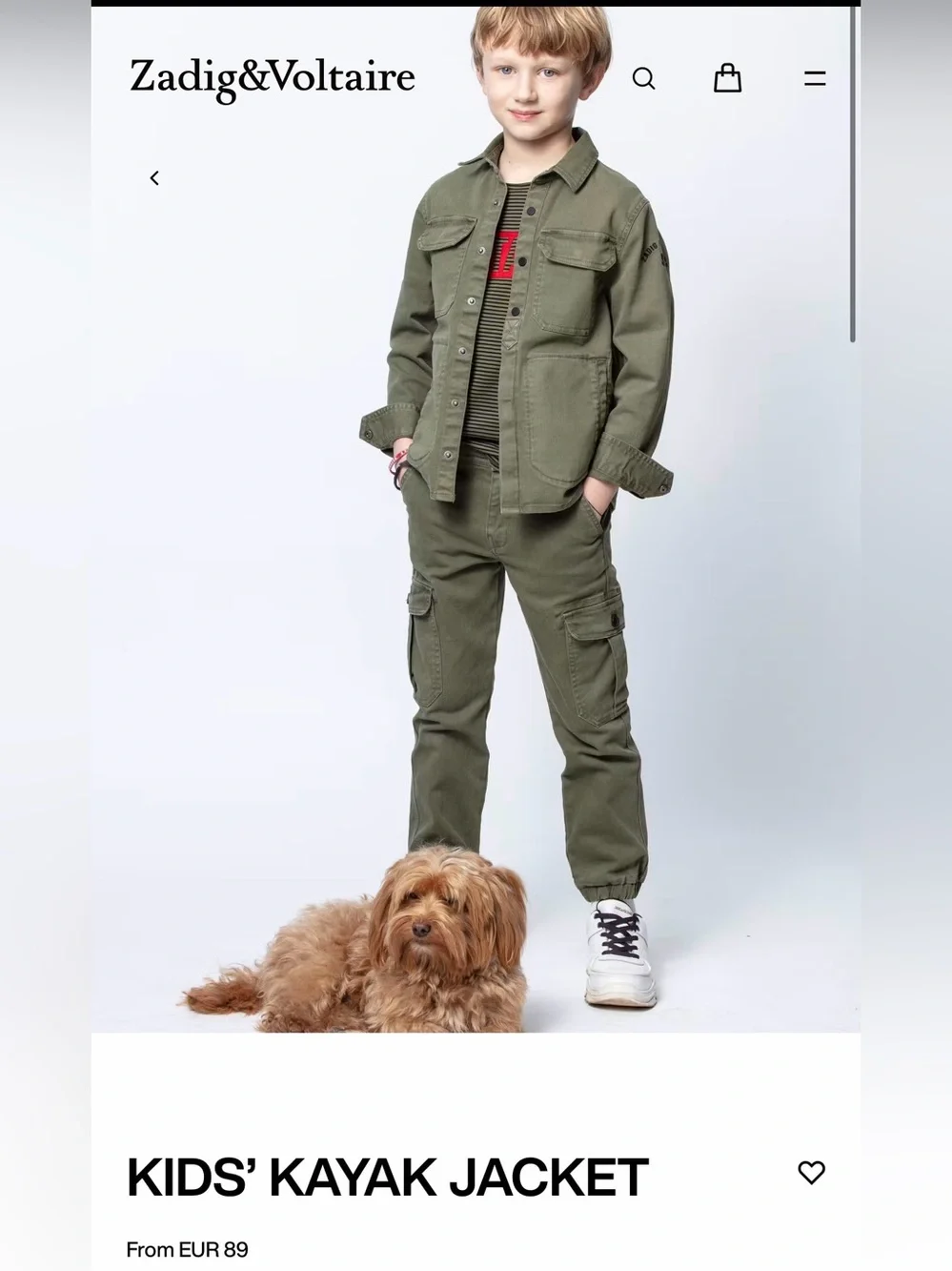 Zadig & Voltaire Kids' Kayak Jacket – Size 6Y